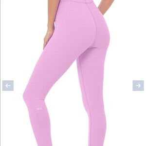 ALO Yoga Ribbed 7/8 High-Waist Leggings - Lilac